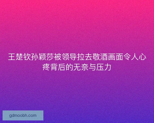 王楚钦孙颖莎被领导拉去敬酒画面令人心疼背后的无奈与压力