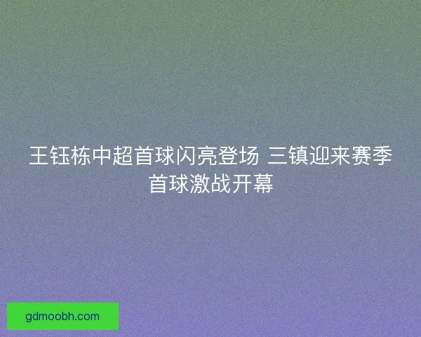 王钰栋中超首球闪亮登场 三镇迎来赛季首球激战开幕
