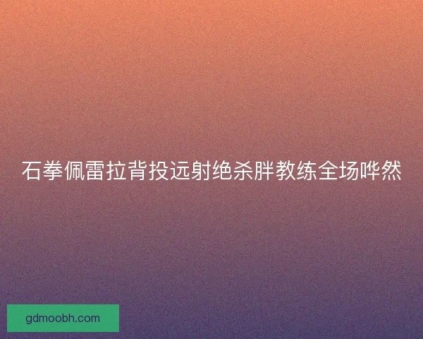 石拳佩雷拉背投远射绝杀胖教练全场哗然